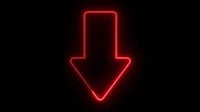 a red arrow pointing down on a black background